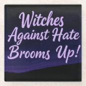 Heksen tegen haat glazen onderzetter (Voorkant)