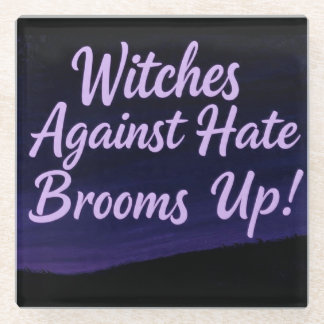 Heksen tegen haat glazen onderzetter