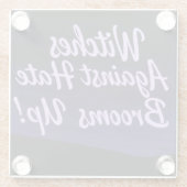 Heksen tegen haat glazen onderzetter (Achterkant)