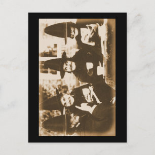 Heksen Thee Feestje – sepia Briefkaart