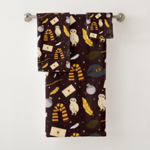 Heksen, tovenaars & magisch patroon bad handdoek