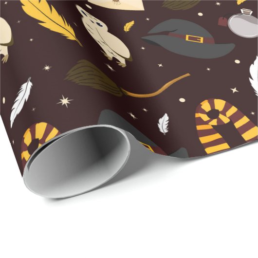 Heksen, tovenaars & magisch patroon cadeaupapier (Rol Hoek)