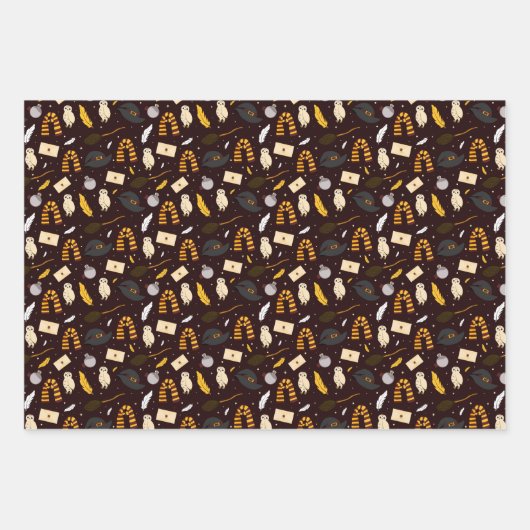 Heksen, tovenaars & magisch patroon inpakpapier vel (Voorkant 2)