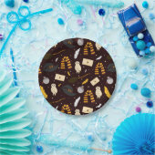 Heksen, tovenaars & magisch patroon papieren bordje (Feest)