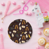 Heksen, tovenaars & magisch patroon papieren bordje (Feest)