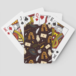 Heksen, tovenaars & magisch patroon pokerkaarten