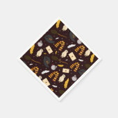 Heksen, tovenaars & magisch patroon servet (Hoek)