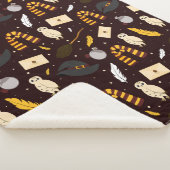 Heksen, tovenaars & magisch patroon sherpa deken (3/4)