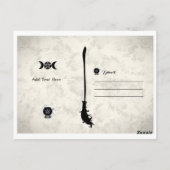 Heksen & Tovenaars Vintage Heks Halloween Feest Briefkaart (Achterkant)