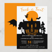 Heksen Trick or treat Halloween Party Kaart (Voorkant / Achterkant)