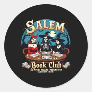 Heksen van de Salem Boekclub Gothische Halloween L Ronde Sticker