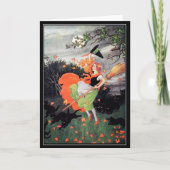 Heksen van Halloween met Zwarte Katten  Kaart (Voorkant)