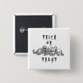 Heksen van Halloween snoep of een grap Vierkante Button 5,1 Cm (Voorkant /achterkant)