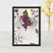  heksen van Kate Greenaway Kaart (Gele Bloem)