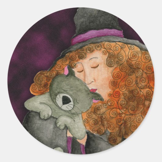 Heksen Vertrouwde Sticker (Voorkant)