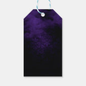 Heksen Verzamelen Paarse & Zwarte Damast Favor Cadeaulabel (Achterkant)