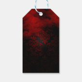 Heksen Verzamelen Rood & Zwart Damast Favor Cadeaulabel (Achterkant)