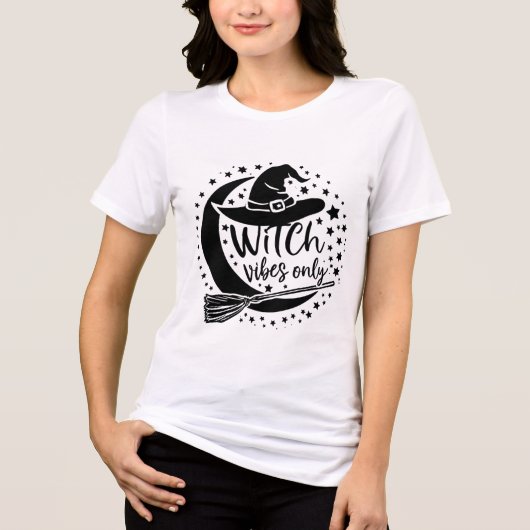 Heksen Vibe Alleen - Halloween Tri-Blend Shirt (Voorkant)