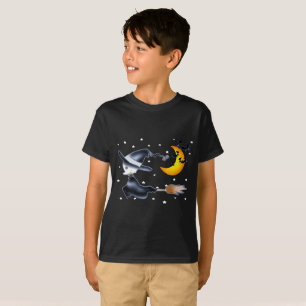 Heksen vliegen op Halloween Nacht T-shirt