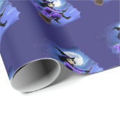 Heksen vliegen van een bezem - Wicca Halloween 1 Cadeaupapier (Rol Hoek)