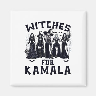 Heksen voor Kamala Harris verkiezing 2024 Hallowee Magneet