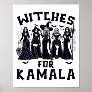 Heksen voor Kamala Harris verkiezing 2024 Hallowee Poster