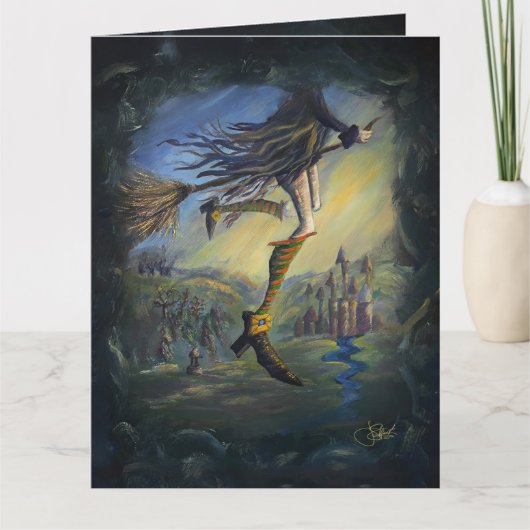 Heksen vrouw 8.5" x 11" Groot Kaart (Voorkant)