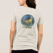 "Heksen Vrouw" Bewerk jezelf Tri-Blend Shirt (Achterkant)