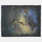 Heksen vrouw fleece deken (Voorkant (Horizontaal))