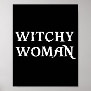 Heksen Vrouw Halloween Heks Grappig Poster