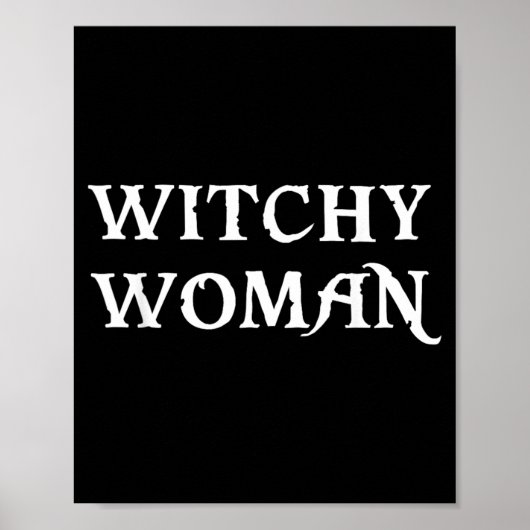Heksen Vrouw Halloween Heks Grappig Poster (Voorkant)