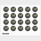Heksen vrouw ronde sticker (Vel)