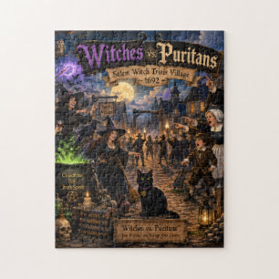Heksen vs. Puriteinen™ Salem Heksenprocessen Puz Legpuzzel