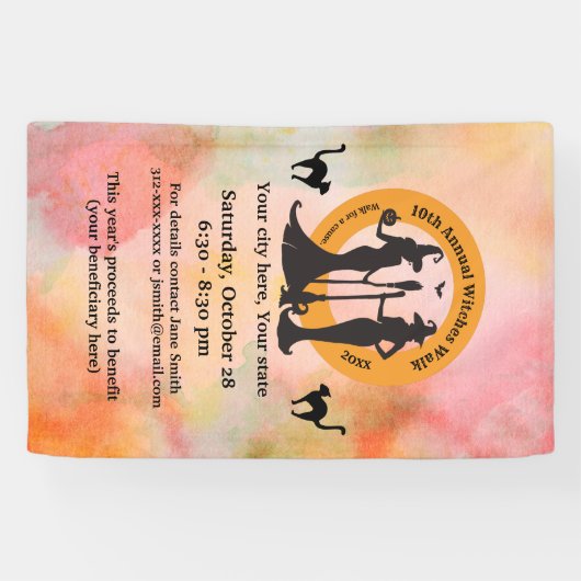 Heksen Wandelen Evenement Promotie Spandoek (Horizontaal)