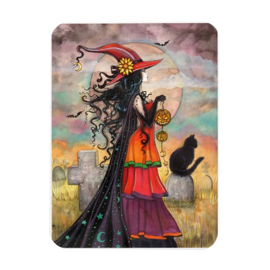 Heksen Weg Halloween Heksen Kunst Magneet (Verticaal)