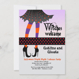 Heksen welkom Halloween uitnodiging
