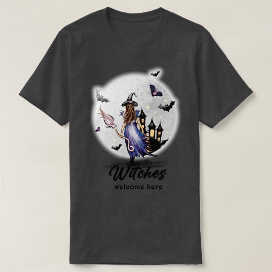 heksen welkom t-shirt (Design voorkant)