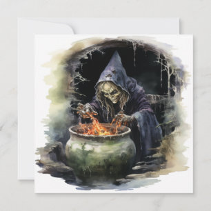 "Heksen & Whiskey Whirl" Halloween Kaart