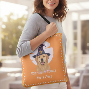 Heksen & Woofs voor een Genezing Halloween Tote Bag