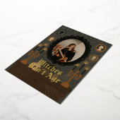 Heksen worden niet ouder aangepaste foto verjaarda folie uitnodiging (Gedraaid)