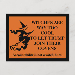 Heksen zijn cool. Trump niet. Briefkaart