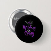 Heksen zijn gek - Halloween Ronde Button 5,7 Cm (Voorkant /achterkant)