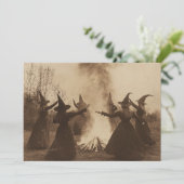  heksen zijn gek Halloween Vrijgezellenfeest Kaart (Staand voorkant)