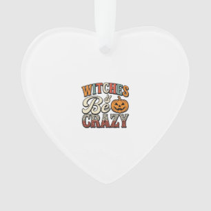 Heksen Zijn Gek Vintage Halloween T-shirt Ontwerp_ Ornament