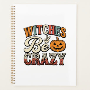 Heksen Zijn Gek Vintage Halloween T-shirt Ontwerp_ Planner