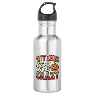 Heksen zijn gek vintage Halloween T-shirt ontwerp_ Waterfles