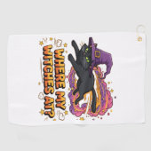 heksen zwarte kat Classic T-Shirt Golfhanddoek (Horizontaal)