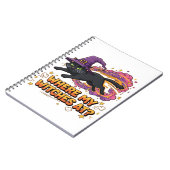 heksen zwarte kat Classic T-Shirt Notitieboek (Linkerzijde)