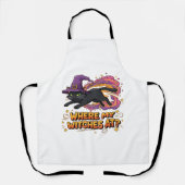 heksen zwarte kat Classic T-Shirt Schort (Voorkant)