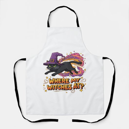 heksen zwarte kat Classic T-Shirt Schort (Voorkant)